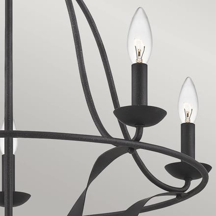 Quoizel LED Kroonluchter | 5X E14 Max 40W | Dimbaar | Grey Ash