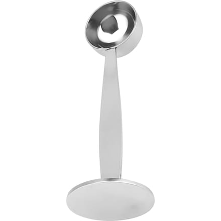 Dual purpose Stainless Steel Tamping Measuring Coffee Bean Powder Spoon Scoop white
