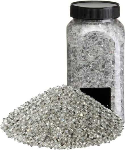 Rayher decoratie stenen / granulaat - 650 ml - 1-2 mm - spiegel glas - siergrind