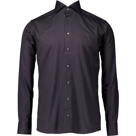Eton Herringbone Wrinkle Free Flannel Shirt Lange Mouw Overhemden Anthraciet 100012184