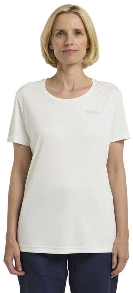 Jack Wolfskin Tech T-shirt Met Korte Mouwen Wit XL Vrouw