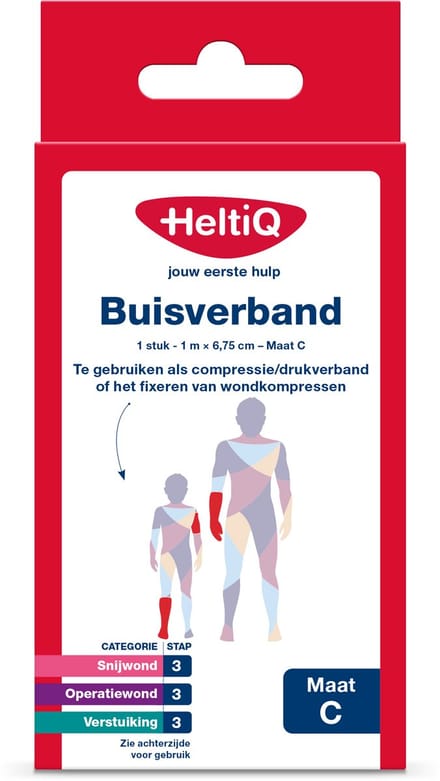 Heltiq Buisverband 1m x 6.75cm maat C 1 Stuks