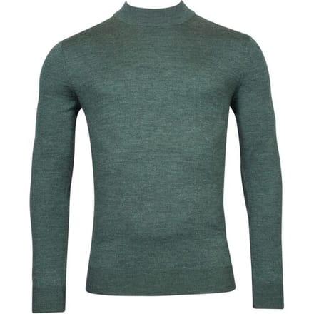 Thomas Maine Trui Turtleneck Single Knit Pine Green / male