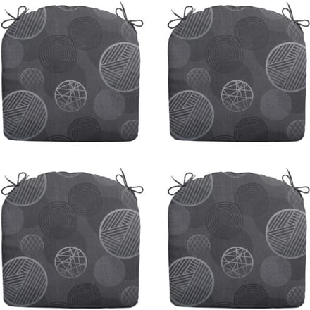 Madison - Zitkussen Circle grey - Ca. 46x48 cm - Set van 4