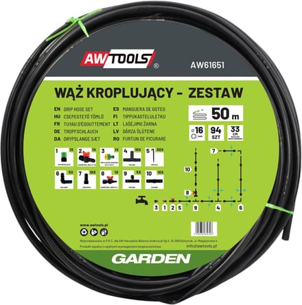 Awtools - Serie AW - Druppelsysteem - 50m - Weerbestendig