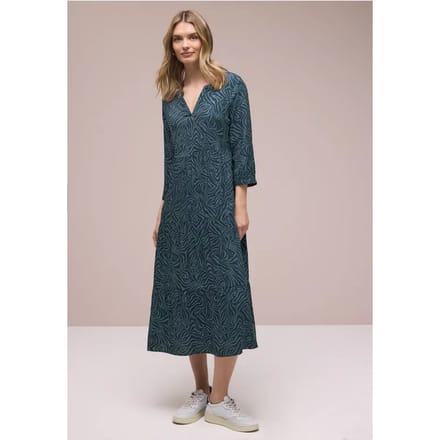 Midi-jurk met grafische print