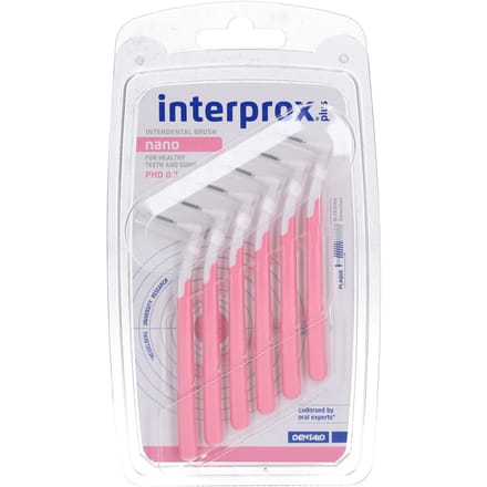 Interprox Plus Nano - Roze - PHD 0,7 mm - 6 Ragers