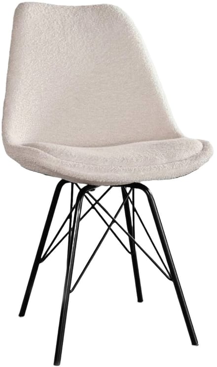 SET DEAL: 4 stuks Eetkamerstoel Viga beige teddy eetstoel zetel
