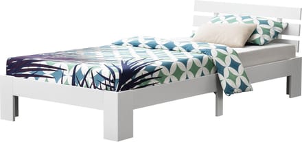 Houten bed Nivala grenen met bedbodem 120x200 cm wit