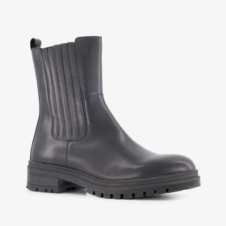 Haper leren dames Chelsea boots zwart - Maat 41