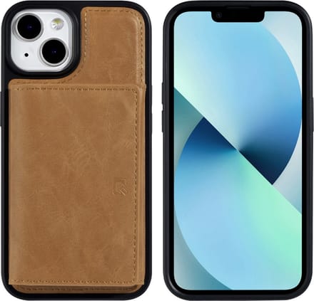 UNIQ Accessory - Bruin Back Cover Wallet Case voor Apple iPhone 14 - PU Leer, Bescherming van Telefoon.