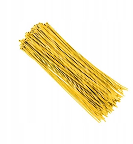 Gele nylon kabelbinders 300x3,6mm - 100 st