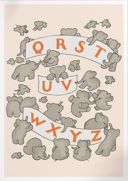 ABC De Babar II (Babar de Olifant) | Poster | B2: 50 x 70 cm