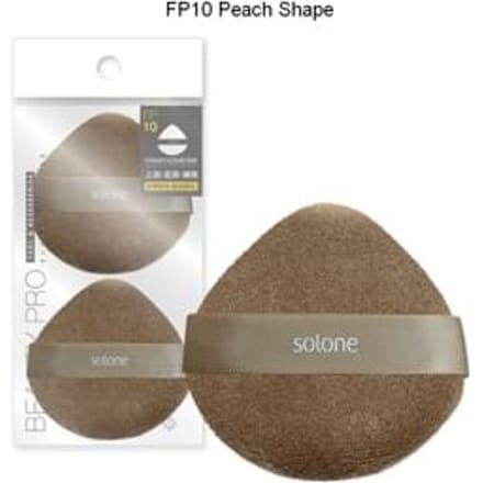Solone - Superfine Loose Powder Teddy Puff FP10 Peach Shape - 2 pcs
