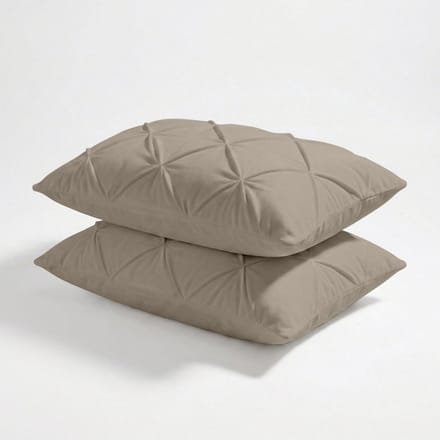 HappyBed Kussenslopen Light Taupe 60x70 cm - Kussensloop set 2 stuks - 100% Microvezel - Ultieme slaapcomfort