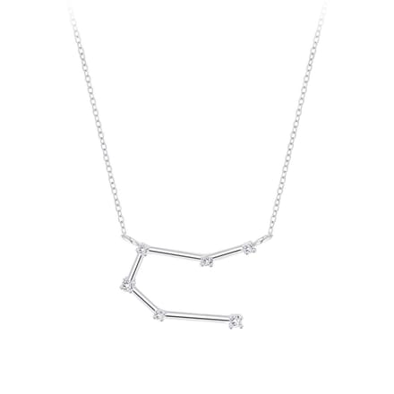 Joy|S - Zilveren sterrenbeeld ketting Gemini Tweeling(en) met zirkonia
