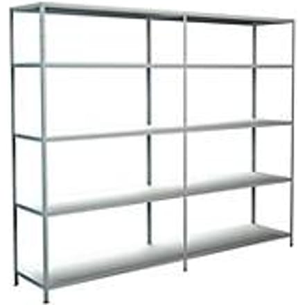 Legborden zonder grendels, H 2000 x B 2400 x D 500 mm, wit