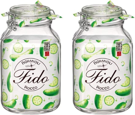Bormioli Rocco Weckpot Fido Vierkant - 14 x 14 cm / 3 Liter - 2 stuks