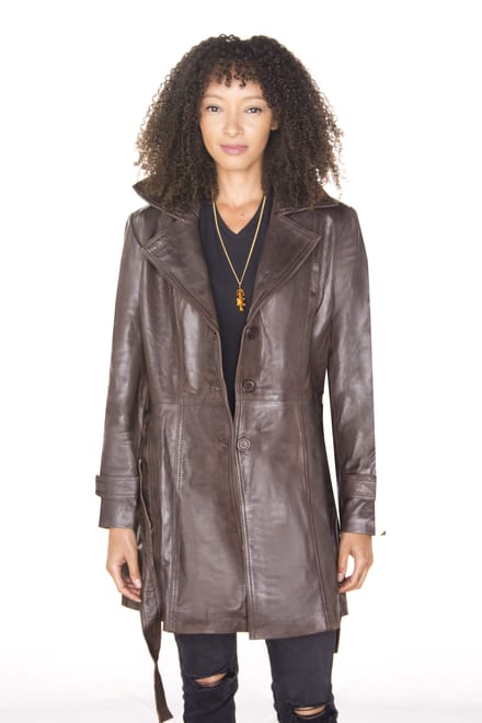 Dames 3/4 lengte trenchcoat-Ranchi