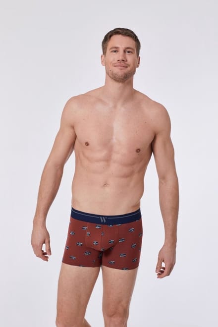 Woody Heren short duopack donkerblauw - maat S