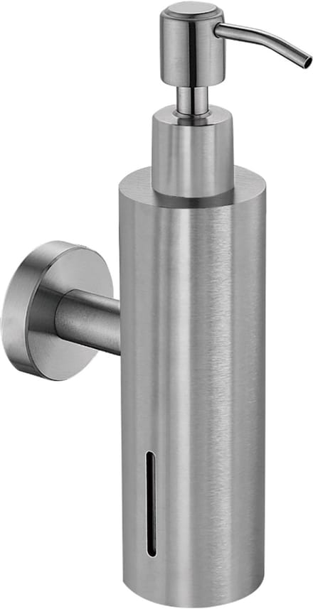 Zeepdispenser RVS - Zilver - 250ml - Zeeppompje - Wandmontage - Hangend - Geborsteld RVS