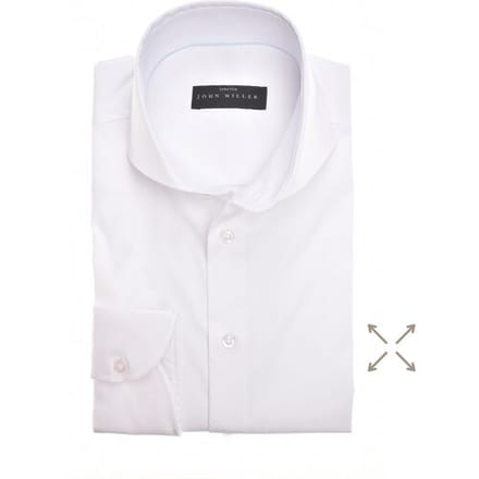 John Miller Overhemd Tailored Uni Stretch Wit / male