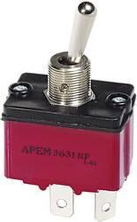 APEM 3636NF/2 3636NF/2 Tuimelschakelaar 250 V/AC 6 A 1x aan/aan Continu 1 stuk(s)
