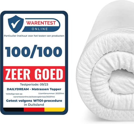 Visco-elastische matrastopper 80x190 cm met Memory Foam-effect - Ergonomisch en ademend