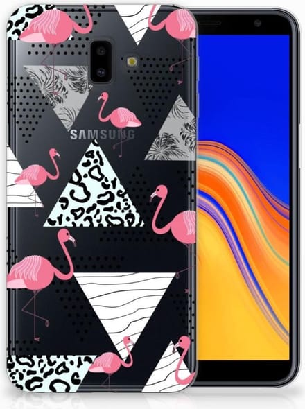 Samsung Galaxy J6 Plus (2018) TPU Hoesje Flamingo Triangle