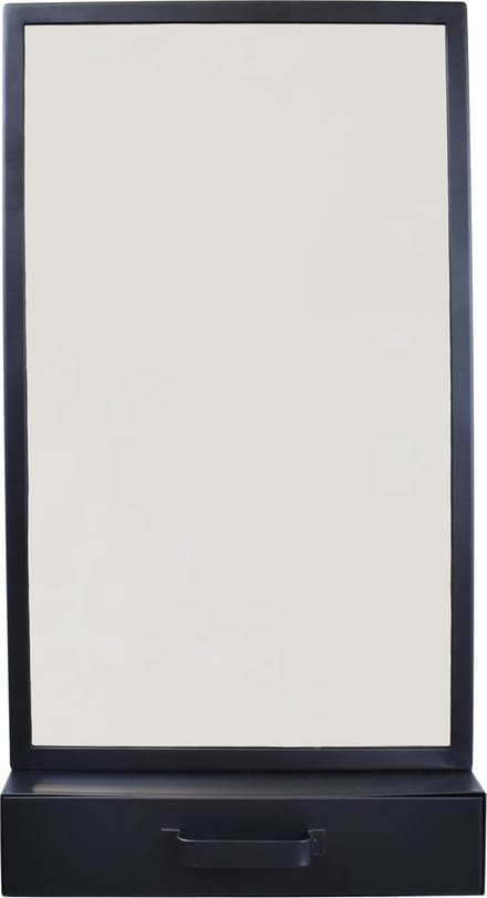 LOFT42 Verona Spiegel – Lade – Zwart – Metaal - 72x38x4
