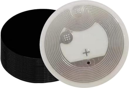 NFC stickers Zwart met N213 Chip - Set van 10 Stuks