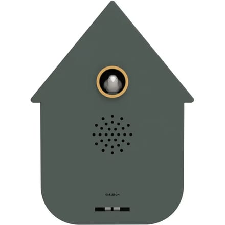 Karlsson Ornament Sound Box Modern Cuckoo - Groen - 12x7.5x11.5cm - Modern - Kunststof