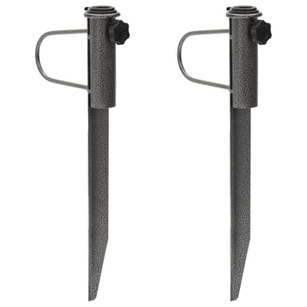 vidaXL - Parasolstandaards - met - pennen - 2 - st - 19x42 - cm - gegalvaniseerd - staal
