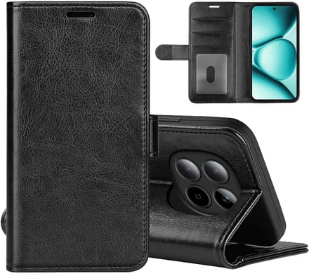 MobyDefend Hoesje - Geschikt voor Xiaomi Redmi Note 15 Pro Plus 5G - Wallet Book Case (Sluiting Achterkant) - Zwart
