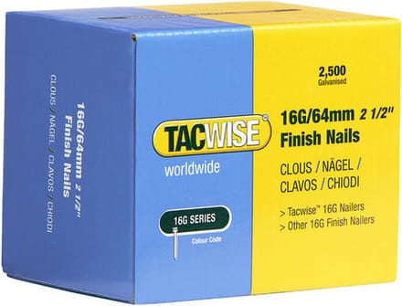 Tacwise afbouwnagel maat 16 - Nagel voor tacker - 64 mm - Gegalvaniseerd - 2500 stuks