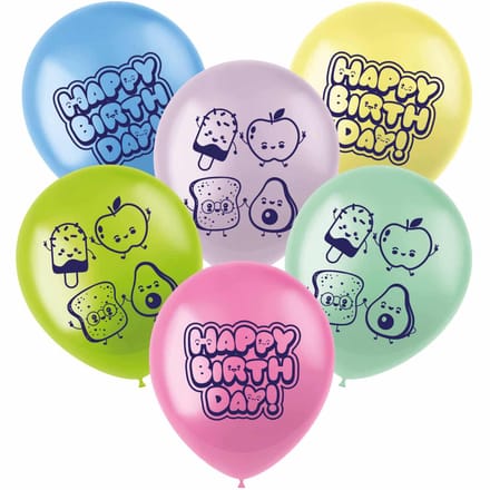 RIETHMULLER - 6 Latex ballonnen Kawaii Party 33 cm
