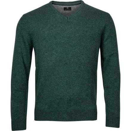 Baileys Trui Lambswool V-Neck Single Knit Donker Groen / male