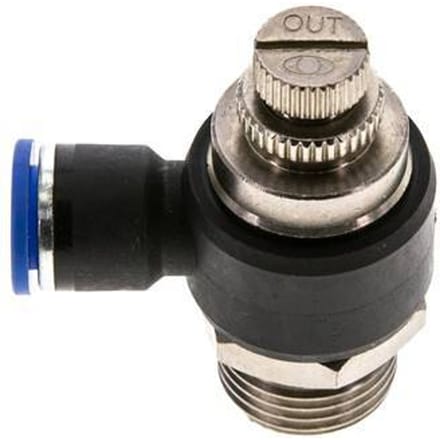 L-stuk Regelventiel 10 mm - G1/2'' Regeling-Uit Messing/Nylon