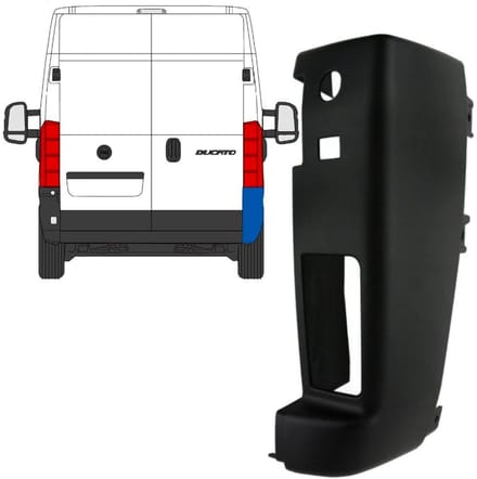 Hoek achterbumper 180 graden voor Citroen Jumper 2018- / Rechts