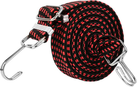 Bagage Bindband - Spanriem Elastisch - Vervoer Goederen - Met Haakbevestiging - 100cm Lang - Zwart