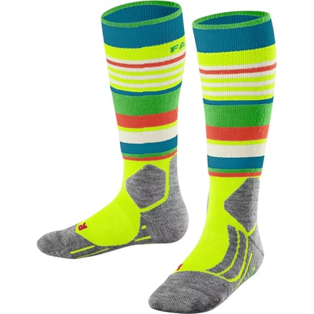 FALKE SK2 Intermediate warm dik Wol Functioneel Materiaal skisokken kinderen geel - maat 35-38