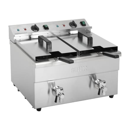 Buffalo Dubbele Inductiefriteuse 2x 3000w - Buffalo CT012 - Horeca & Professioneel - Horeca & Professioneel
