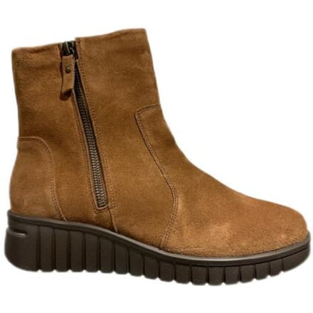 Hartjes Suede Bruine Enkellaarzen Dames - Bruin - 38.5