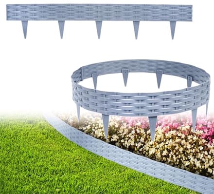 Gazonrand en Tuinpalissade in Rotan-Look - Flexibele Perkomranding van Kunststof