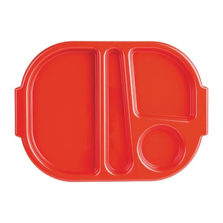 Olympia Kristallon Voedselschalen Klein polypropyleen Compartiment Rood 322mm