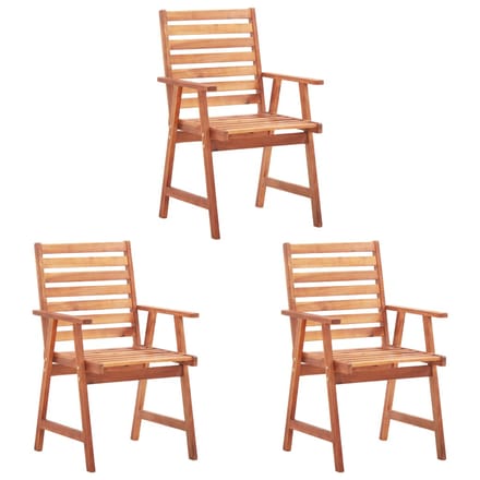 vidaXL - Tuinstoelen - 3 - st - massief - acaciahout
