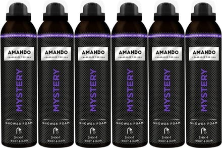 6x Amando Douche Foam Mystery 200 ml