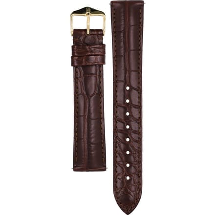 Hirsch 10200719-1-18 Genuine Alligator Horlogeband