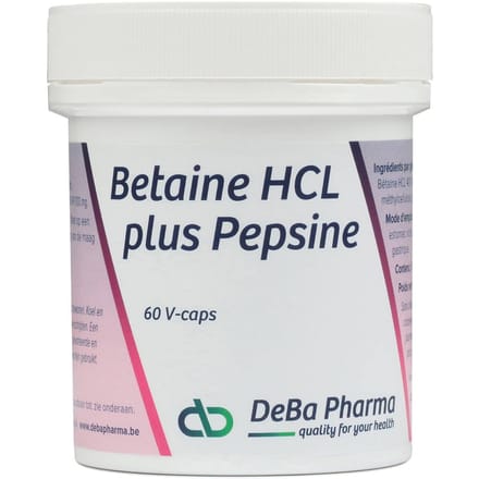 DeBa Pharma Betaine Hcl + Pepsine V-Caps 60 Capsules
