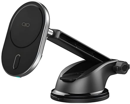 Force Case, MagSafe Autohouder met Draadloos Opladen 15W Verstelbare Stevige Arm, Zwart